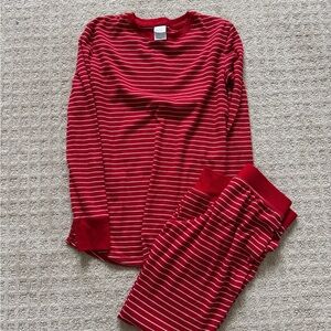 Target Stars Above women’s 2pc red & white striped soft holiday pajamas set XS